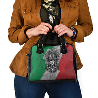 Mexico Aztec Warrior Goddess Shoulder Handbag Aztec Tribal Skull Tricolor Armor