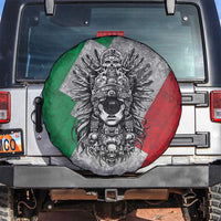Mexico Aztec Warrior Goddess Spare Tire Cover Aztec Tribal Skull Tricolor Armor