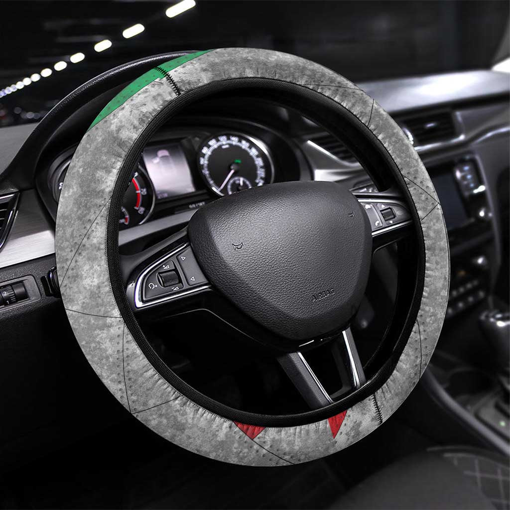 Mexico Aztec Warrior Goddess Steering Wheel Cover Aztec Tribal Skull Tricolor Armor