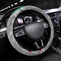 Mexico Aztec Warrior Goddess Steering Wheel Cover Aztec Tribal Skull Tricolor Armor