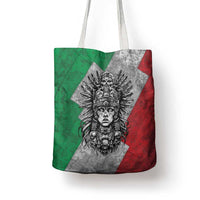 Mexico Aztec Warrior Goddess Tote Bag Aztec Tribal Skull Tricolor Armor