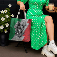 Mexico Aztec Warrior Goddess Tote Bag Aztec Tribal Skull Tricolor Armor