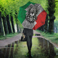 Mexico Aztec Warrior Goddess Umbrella Aztec Tribal Skull Tricolor Armor