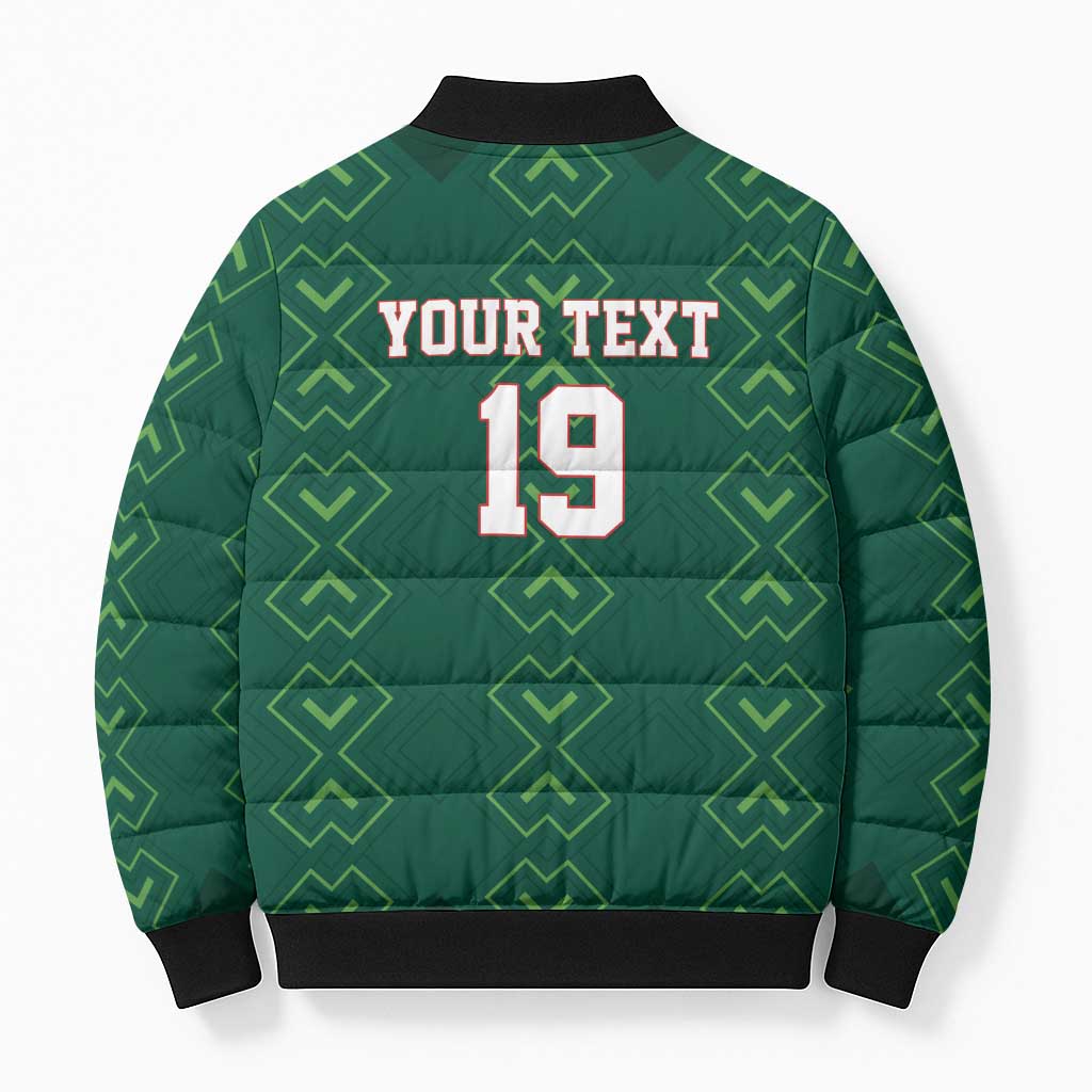 Custom Mexico Football Bomber Puffer Jacket Go Champions Mexico