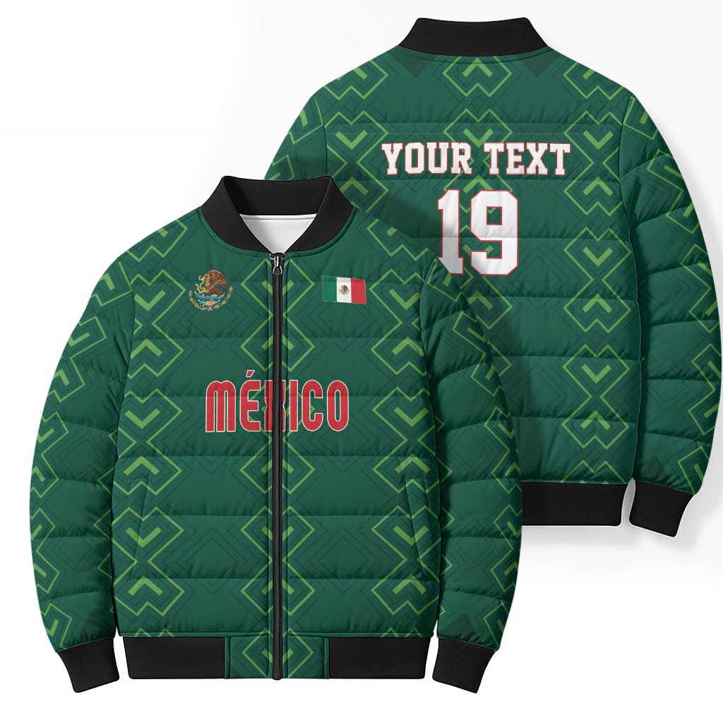 Custom Mexico Football Bomber Puffer Jacket Go Champions Mexico