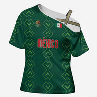 Custom Mexico Football Cross Shoulder Shirt Go Champions Mexico