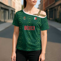 Custom Mexico Football Cross Shoulder Shirt Go Champions Mexico
