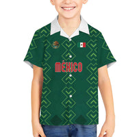 Custom Mexico Football Kid Hawaiian Shirt Go Champions Mexico