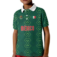 Custom Mexico Football Kid Polo Shirt Go Champions Mexico