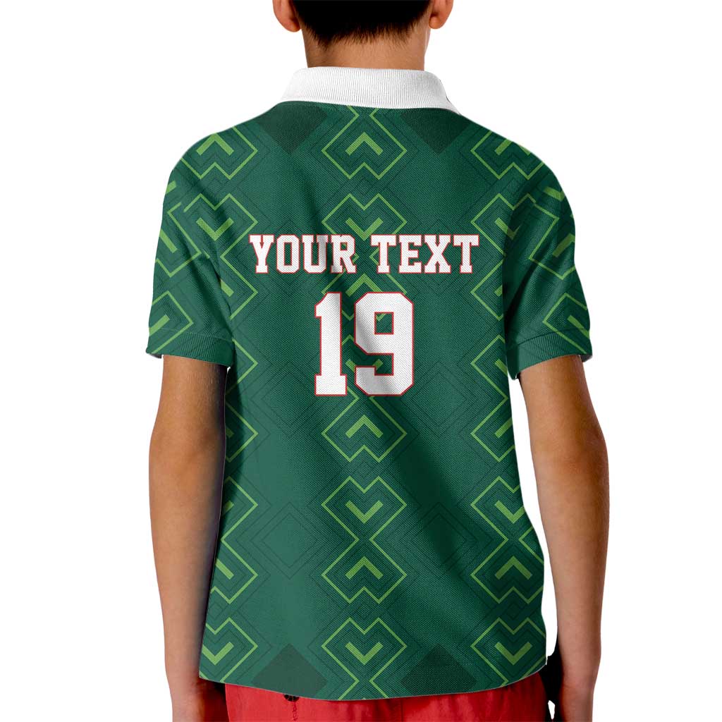 Custom Mexico Football Kid Polo Shirt Go Champions Mexico