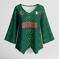 Custom Mexico Football Kimono Sleeve Blouse Go Champions Mexico