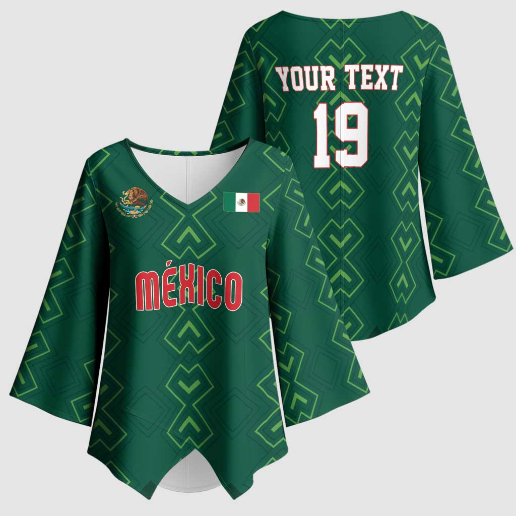 Custom Mexico Football Kimono Sleeve Blouse Go Champions Mexico