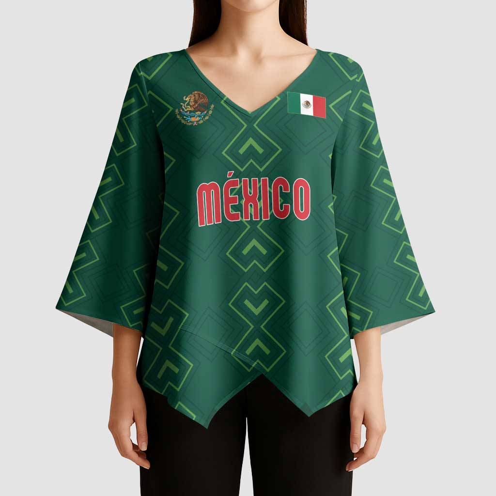 Custom Mexico Football Kimono Sleeve Blouse Go Champions Mexico