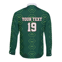 Custom Mexico Football Long Sleeve Button Shirt Go Champions Mexico