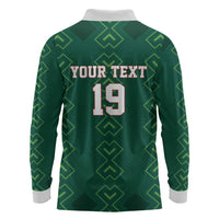 Custom Mexico Football Long Sleeve Polo Shirt Go Champions Mexico