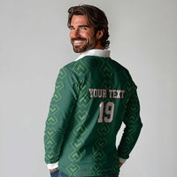 Custom Mexico Football Long Sleeve Polo Shirt Go Champions Mexico