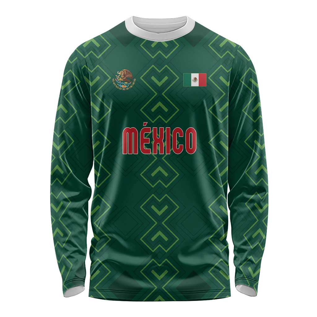 Custom Mexico Football Long Sleeve Shirt Go Champions Mexico