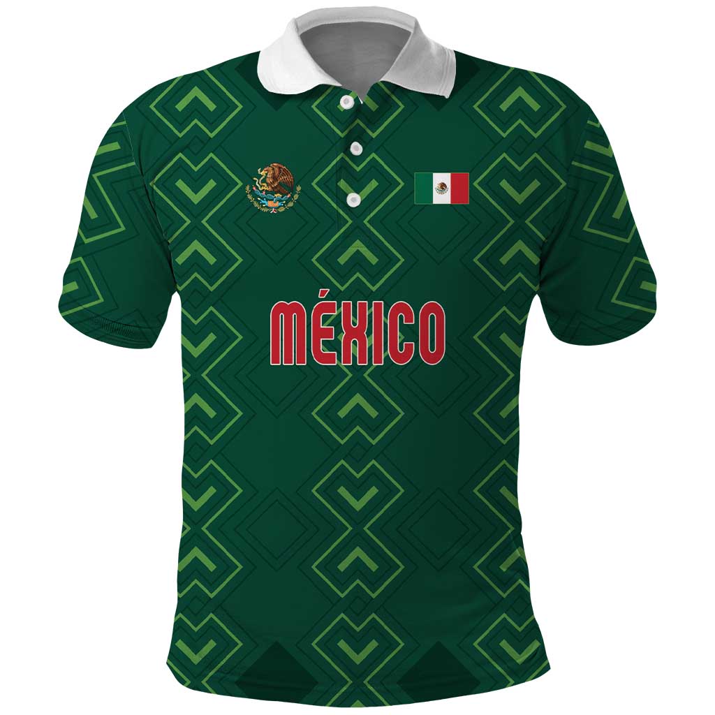 Custom Mexico Football Polo Shirt Go Champions Mexico