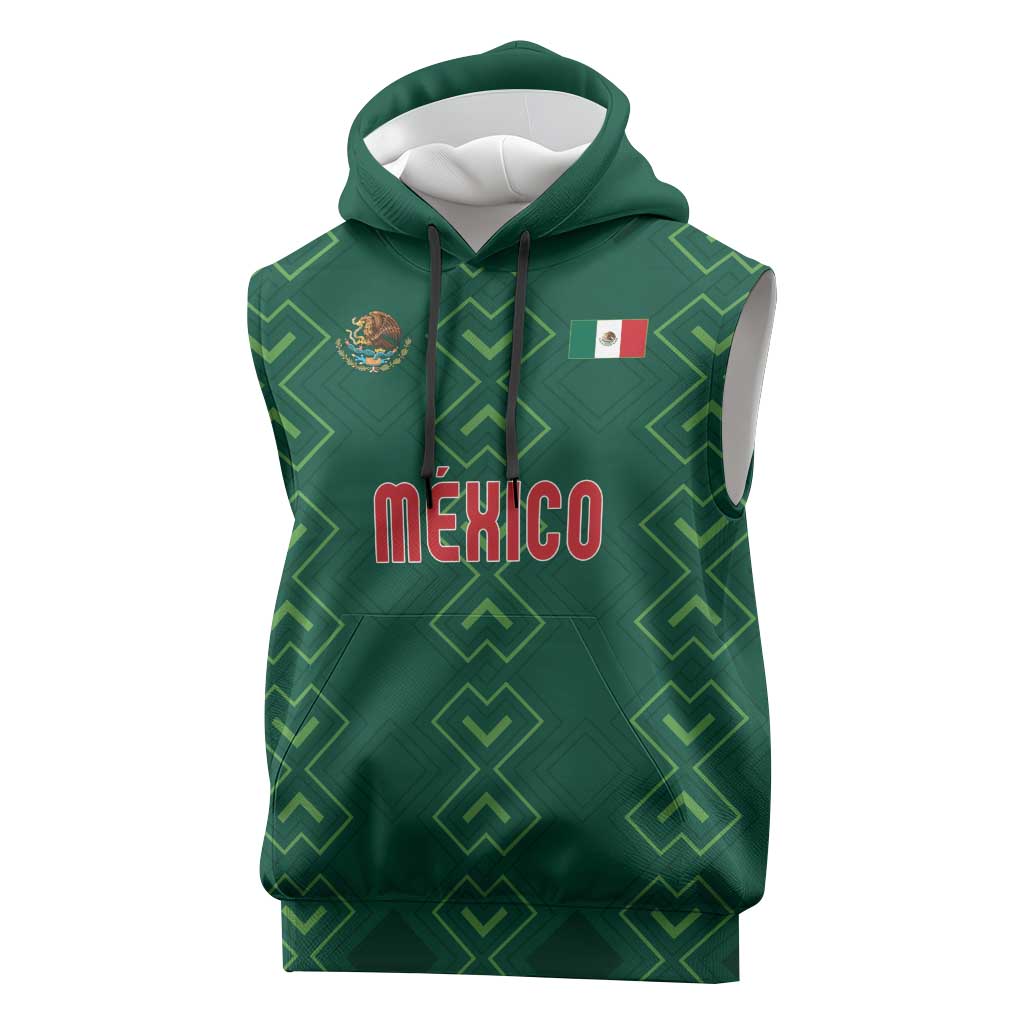 Custom Mexico Football Sleeveless Hoodie Go Champions Mexico