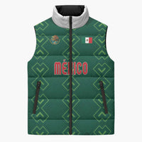 Custom Mexico Football Sleeveless Puffer Jacket Go Champions Mexico