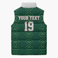 Custom Mexico Football Sleeveless Puffer Jacket Go Champions Mexico