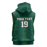 Custom Mexico Football Sleeveless Zip Hoodie Go Champions Mexico