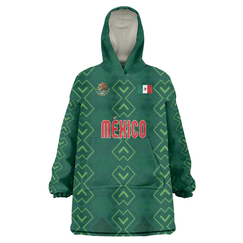 Custom Mexico Football Wearable Blanket Hoodie Go Champions Mexico