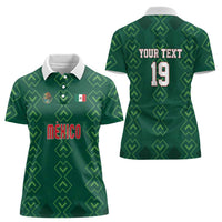 Custom Mexico Football Women Polo Shirt Go Champions Mexico