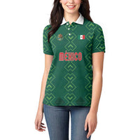 Custom Mexico Football Women Polo Shirt Go Champions Mexico