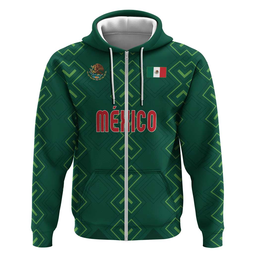 Custom Mexico Football Zip Hoodie Go Champions Mexico