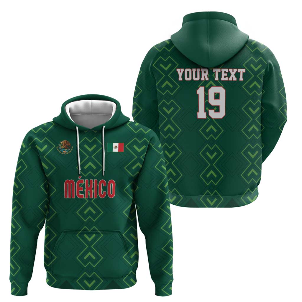 Custom Mexico Football Zip Hoodie Go Champions Mexico