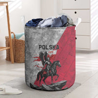 Poland Winged Hussar Warrior Laundry Basket Polska Flag Armor Spirit