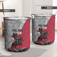 Poland Winged Hussar Warrior Laundry Basket Polska Flag Armor Spirit