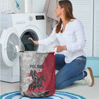 Poland Winged Hussar Warrior Laundry Basket Polska Flag Armor Spirit