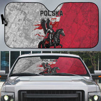 Poland Winged Hussar Warrior Auto Sun Shade Polska Flag Armor Spirit