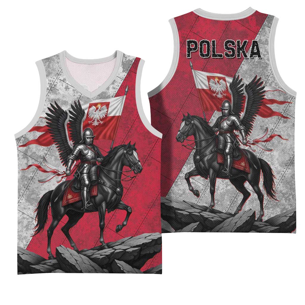 Poland Winged Hussar Warrior Basketball Jersey Polska Flag Armor Spirit