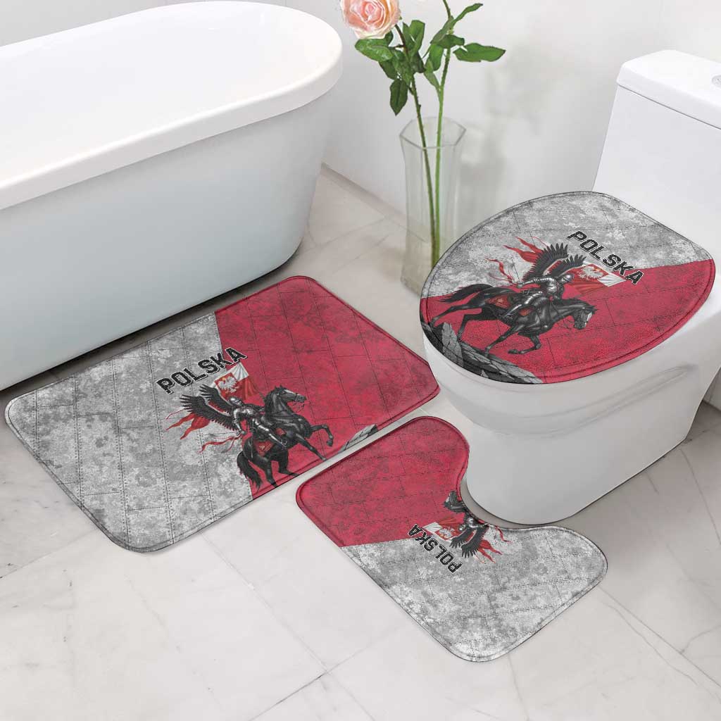 Poland Winged Hussar Warrior Bathroom Set Polska Flag Armor Spirit