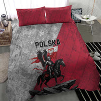 Poland Winged Hussar Warrior Bedding Set Polska Flag Armor Spirit