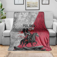 Poland Winged Hussar Warrior Blanket Polska Flag Armor Spirit
