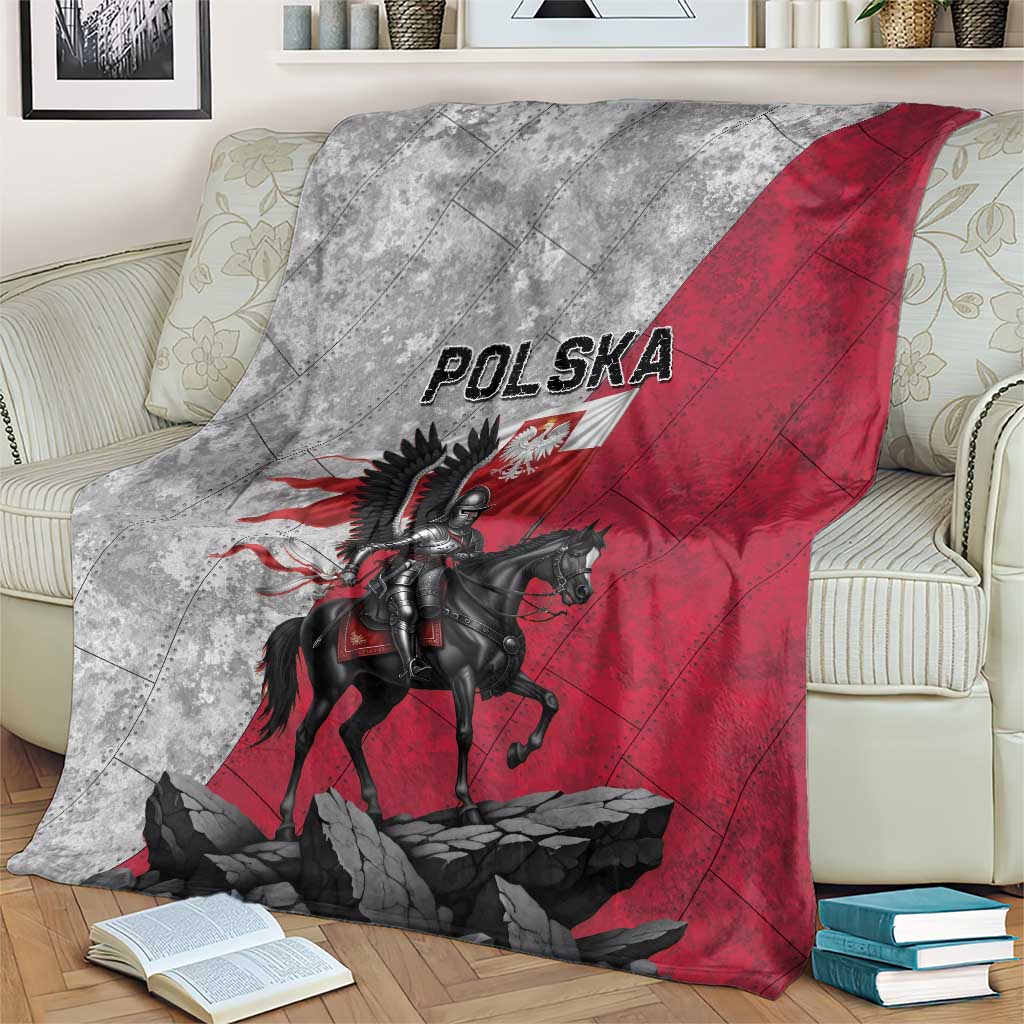 Poland Winged Hussar Warrior Blanket Polska Flag Armor Spirit