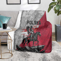 Poland Winged Hussar Warrior Blanket Polska Flag Armor Spirit