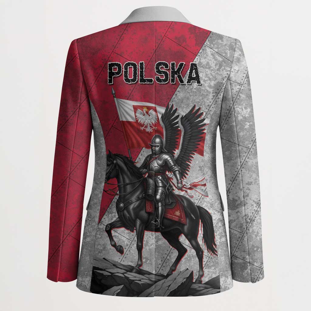 Poland Winged Hussar Warrior Blazer Polska Flag Armor Spirit