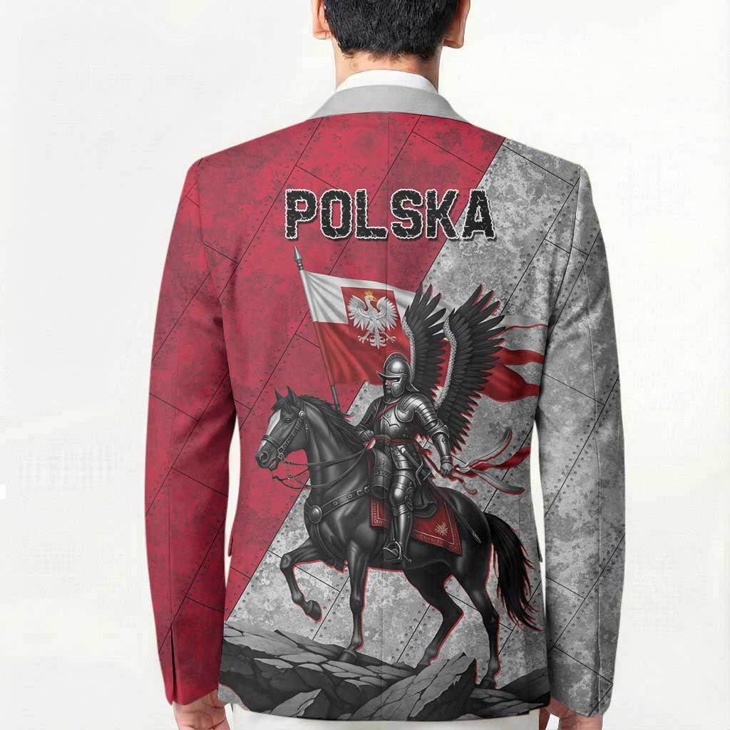 Poland Winged Hussar Warrior Blazer Polska Flag Armor Spirit