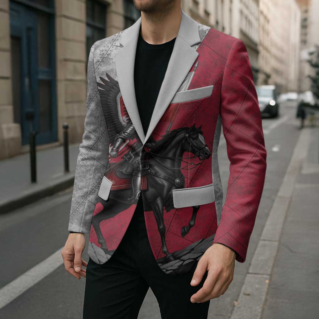 Poland Winged Hussar Warrior Blazer Polska Flag Armor Spirit