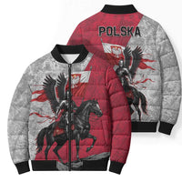 Poland Winged Hussar Warrior Bomber Puffer Jacket Polska Flag Armor Spirit