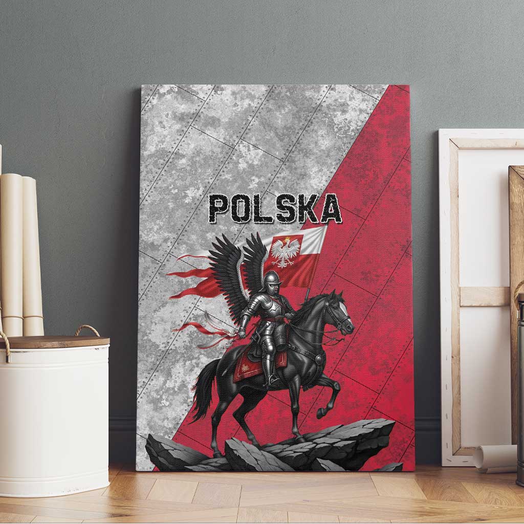 Poland Winged Hussar Warrior Canvas Wall Art Polska Flag Armor Spirit