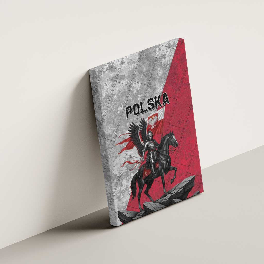 Poland Winged Hussar Warrior Canvas Wall Art Polska Flag Armor Spirit