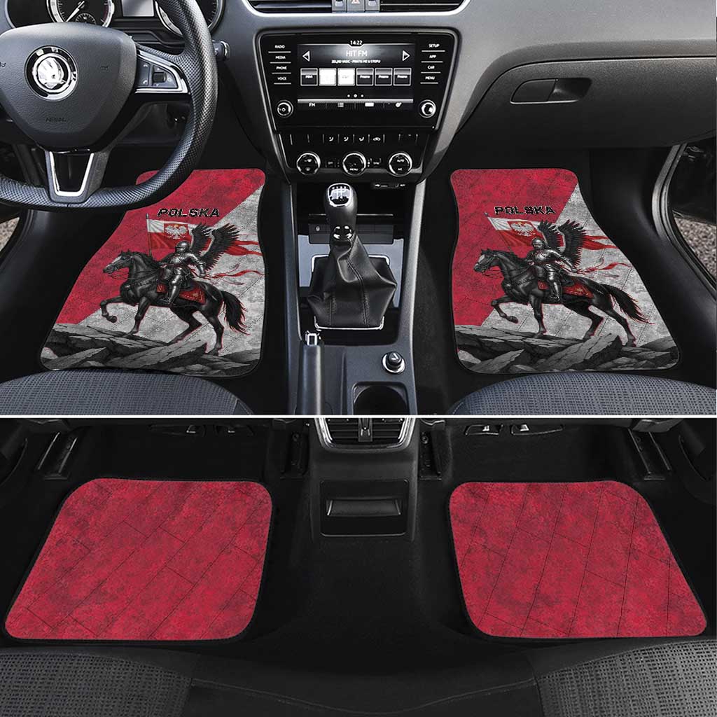 Poland Winged Hussar Warrior Car Mats Polska Flag Armor Spirit