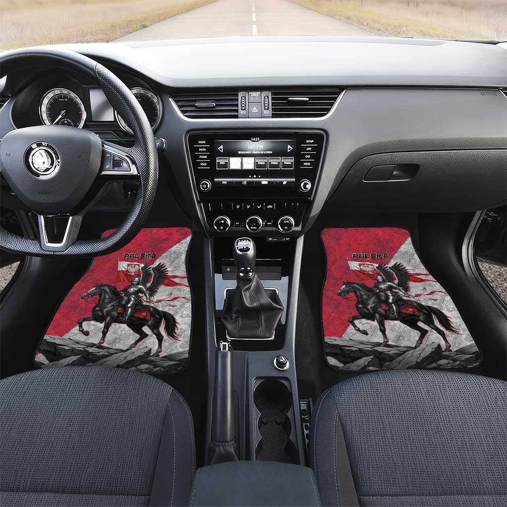 Poland Winged Hussar Warrior Car Mats Polska Flag Armor Spirit