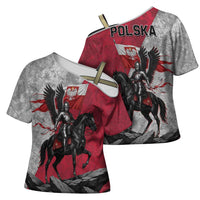 Poland Winged Hussar Warrior Cross Shoulder Shirt Polska Flag Armor Spirit